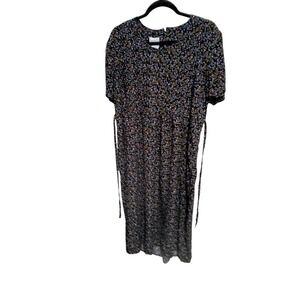 Bentley Vintage Black Floral Dress Size 14